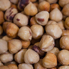 Holmquist Hazelnuts sea salt crystals on nuts for a flavorful bite.
