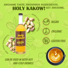 Holy Kakow Pistachio Syrup ingredients close-up reveal real foods delivering authentic flavor.