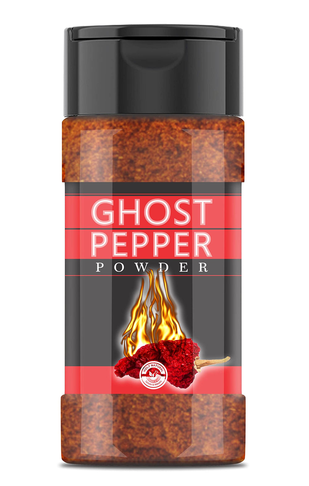 Holy Natural Ghost Pepper Powder smoked jar 100g shows intense heat and smoky depth