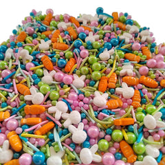 Homankit Easter Sprinkles packaging shows a reseal-friendly bottle for freshness.