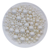 Homankit edible white sugar pearls bottle for easy cake decorating and sprinkles