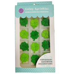 Homankit shamrock candy toppers on ice cream for festive treats