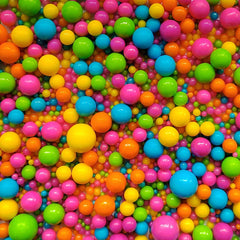 Homankit rainbow sugar pearls cake toppers add color.