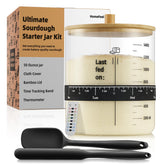 HomeFeel premium sourdough starter jar with 50 oz capacity for multiple loaf batches