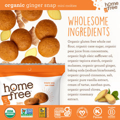 Homefree Mini Ginger Snap individual packs illustrate on-the-go snacking.