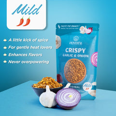 Homtiem Crispy Garlic & Onion sprinkled on a fresh salad for extra flavor.