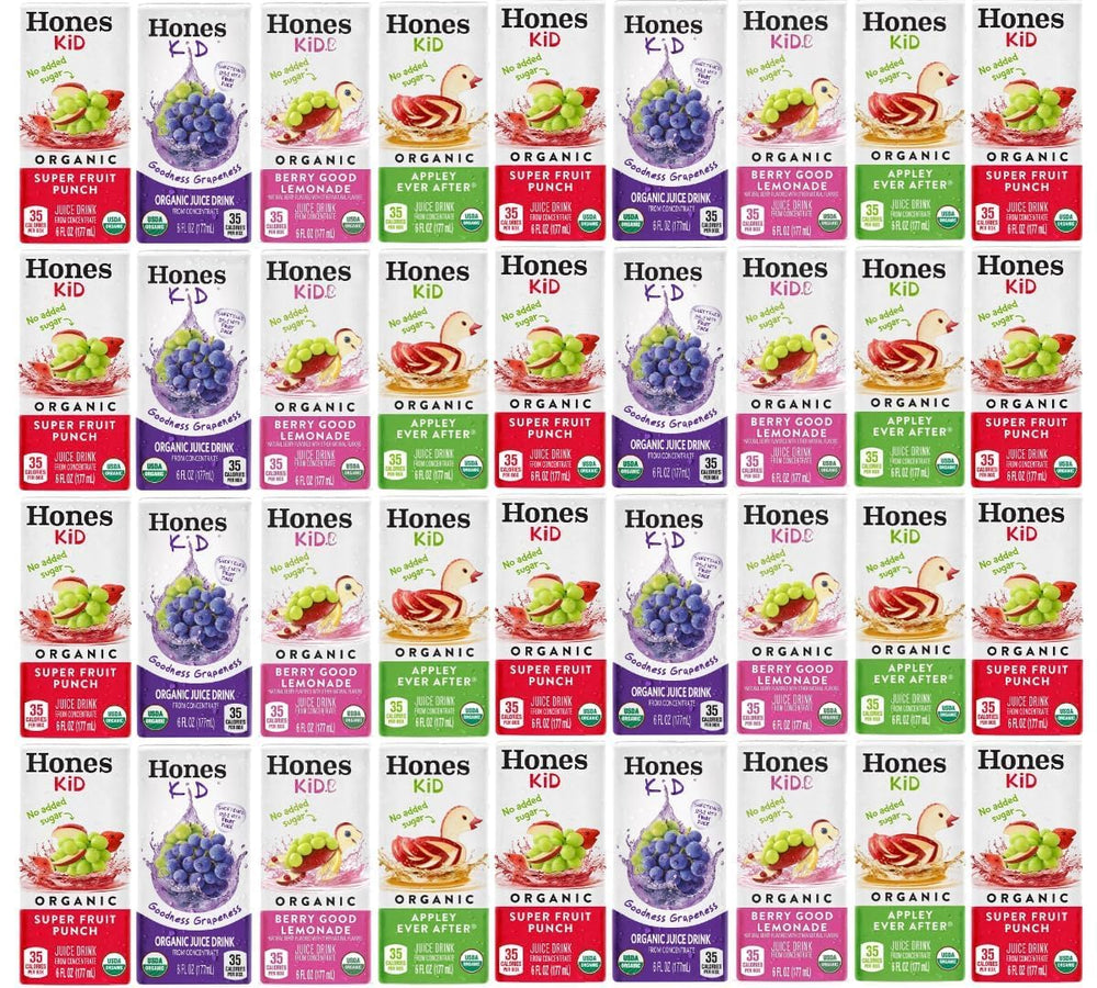 Honest Kid Apple juice box 6oz—kid-friendly hydration with organic ingredients for lunchboxes and after-school snacks.