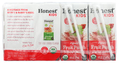 A child enjoys Honest Kids Fruit Punch, a refreshing option for lunchboxes.