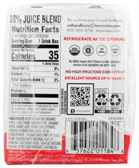 Honest Kids Fruit Punch label closeup highlighting a bright fruit blend for hydration.