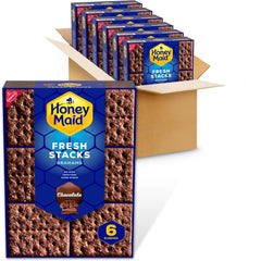Honey Maid Fresh Stacks Chocolate Grahams box for bulk snacking and on-the-go meals