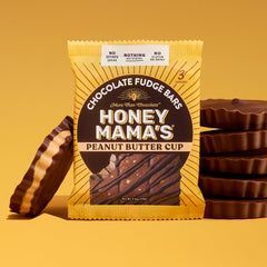 Honey Mama's chocolate drizzle top showcases a glossy finish and rich cocoa aroma.