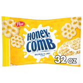 Honeycomb cereal bag featuring real honey for a tasty, wholesome breakfast.