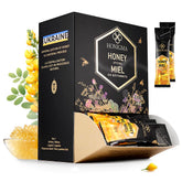 HONIGMA Acacia honey sticks pack showcases sustainable sourcing and Ukrainian beekeeping.