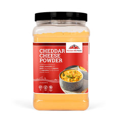 Hoosier Hill Farm Cheddar Cheese Powder on popcorn for savory snack flavor.