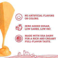 Hoosier Hill Farm cheddar cheese powder sprinkles over popcorn for savory crunch