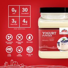 Hoosier Hill Farm yogurt powder dissolving in water to create yogurt.
