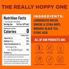 HopLark The Really Hoppy One pour-glass showing bright bubbles and craft beer-like flavor