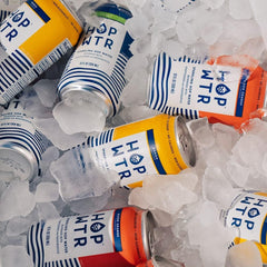 HOP WTR peach can delivers juicy flavor with no carbs.