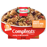 HORMEL COMPLEATS Chicken Burrito Bowl tray ready for a quick, protein‑packed meal