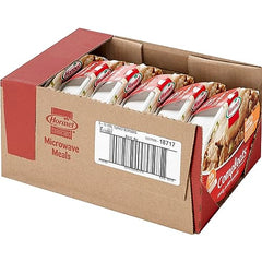 HORMEL COMPLEATS turkey-dressing-tray gravy close-up highlights rich sauce.