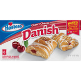 Hostess Danish Cherry Cheese Bear Claw packaging showcases a golden pastry, ideal for quick breakfasts.