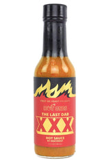 HOT ONES The Last Dab XXX bottle showcases Pepper X heat for bold wings