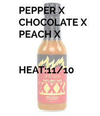 Close-up label reveals Pepper X varieties for extreme flavor and heat