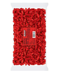 Hot Tamales Fierce Cinnamon bulk candies close-up with vibrant red pieces