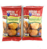 House Autry extra-sweet onion hushpuppy mix front label, ready for quick frying.