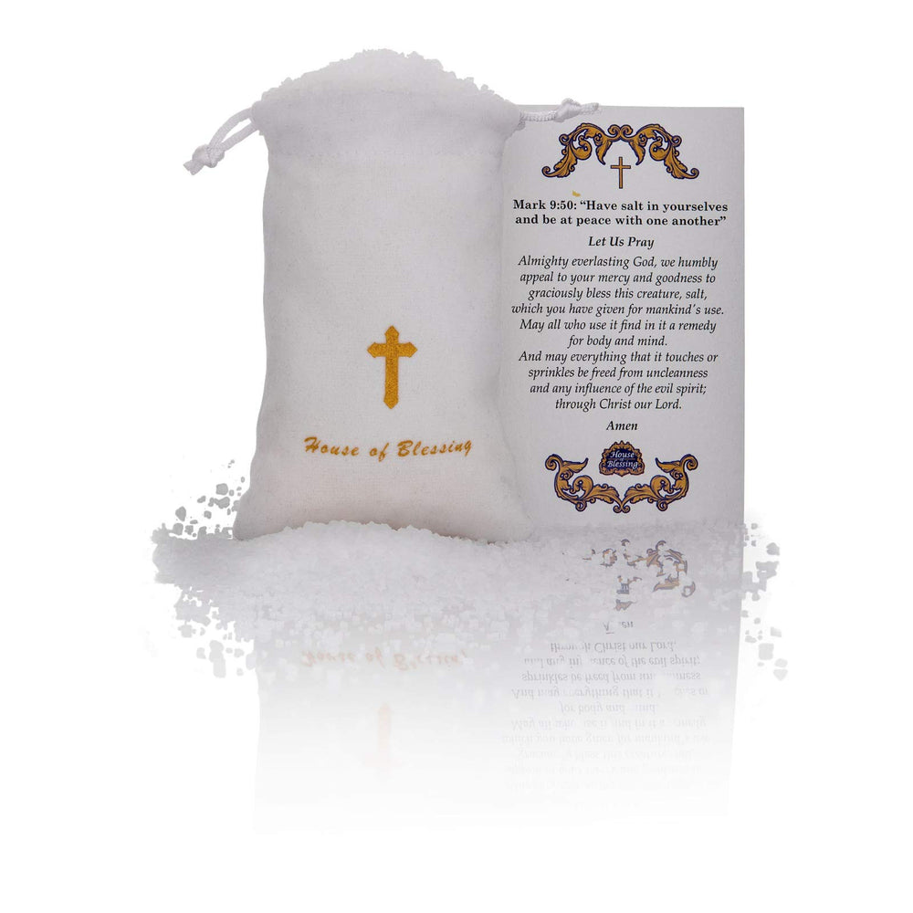 House of Blessing Dead Sea blessing salt jar highlights mineral richness for cooking and rituals.