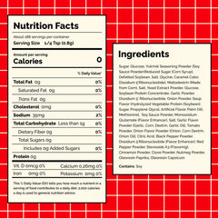 HOXY hot-spicy-chicken ramen seasoning label close-up highlighting gluten-free, vegan credentials.