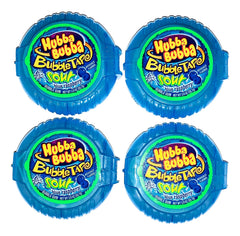 Hubba Bubba Bubble Tape Sour Blue Raspberry 6-foot roll, 4-pack, ideal for sharing