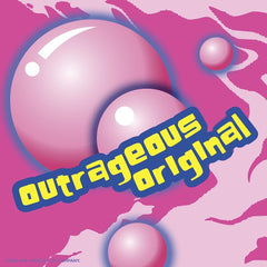 Shot of Hubba Bubba Max original bubble gum big bubble in progress during play.