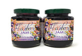 Huckleberry Haven Wild Montana Huckleberry Jams 2-pack front view for easy pantry access