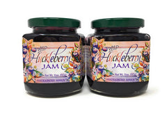 Huckleberry Haven Wild Montana Huckleberry Jams 2-pack front view for easy pantry access
