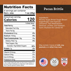Hudson Pecan Company pecan brittle closeup reveals crunchy texture and rich aroma