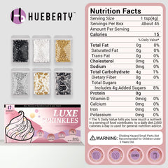 Huebeaty 6-in-1 gold sprinkles add shimmering accents