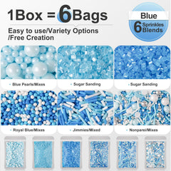 Huebeaty blue nonpareils create delicate texture for desserts