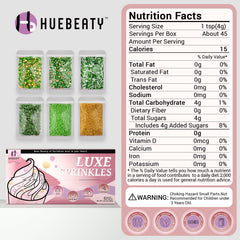 Huebeaty green nonpareils sprinkles add sparkle to cupcakes and cookies