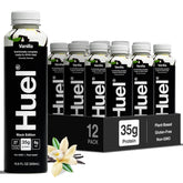 Huel Black Edition Vanilla bottle ready for convenient meal replacement on the go.