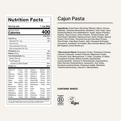 Huel Cajun Pasta Cup opened and prepared for quick meal