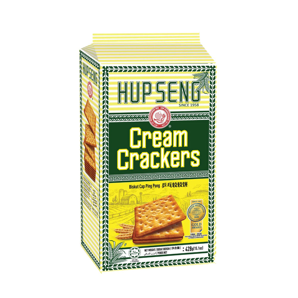 Hup Seng Cream Crackers close-up of crackers, ideal with cheese or spreads