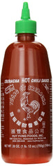 Huy Fong Sriracha bottle pour for easy, mess-free flavoring.