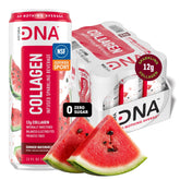 HYDRADNA sparkling watermelon can front, refreshing hydration with collagen.