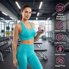 HYLEYS Slim Tea Acai Berry Flavor green tea leaf close-up, highlighting natural ingredients for a clean herbal experience.