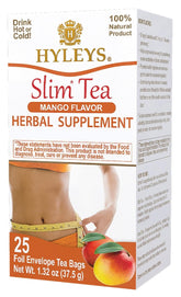 Hyleys Slim Tea Mango Flavor box showcases premium packaging for daily wellness rituals.
