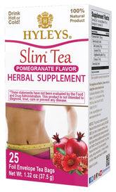 Hyleys Slim Tea Pomegranate tea bag close-up for detox support