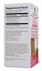 Hyleys Slim Tea Raspberry foil teabags, freshness preserved for flavorful brews.