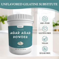 Hznxolrc agar agar powder dissolving smoothly for gels