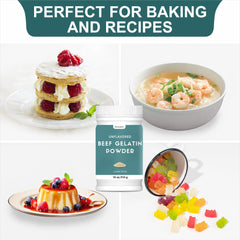 Hznxolrc gelatin powder unflavored enhances dairy texture without flavor change
